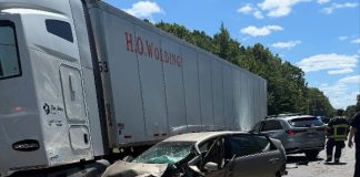 Tractor trailer accident with two vehicles causes delays at Route 20 and 140 in Shrewsbury